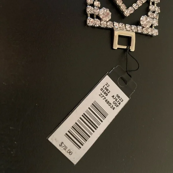 Cache bracelet with rhinestones silver tone - Picture 2 of 3